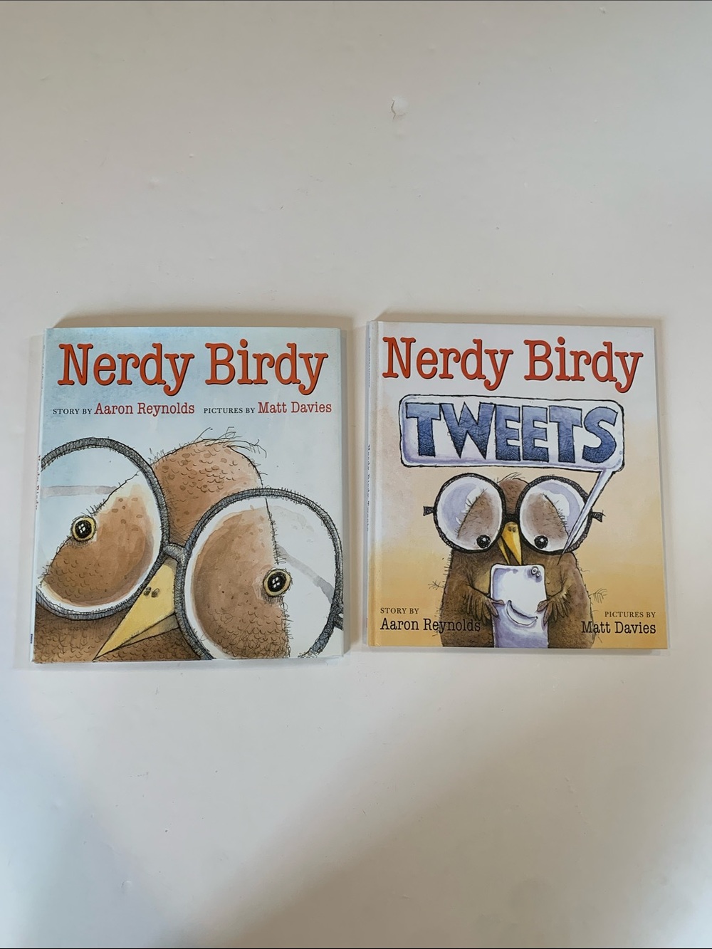 Nerdy Birdy & Nerdy Birdy Tweets Hardcover Picture Book Set by Aaron Reynolds